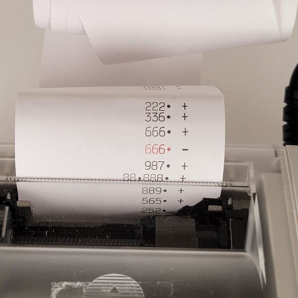 Sharp EL-1801V Printing Calculator 12-Digit 2-Color Display Tested Works - Picture 15 of 16